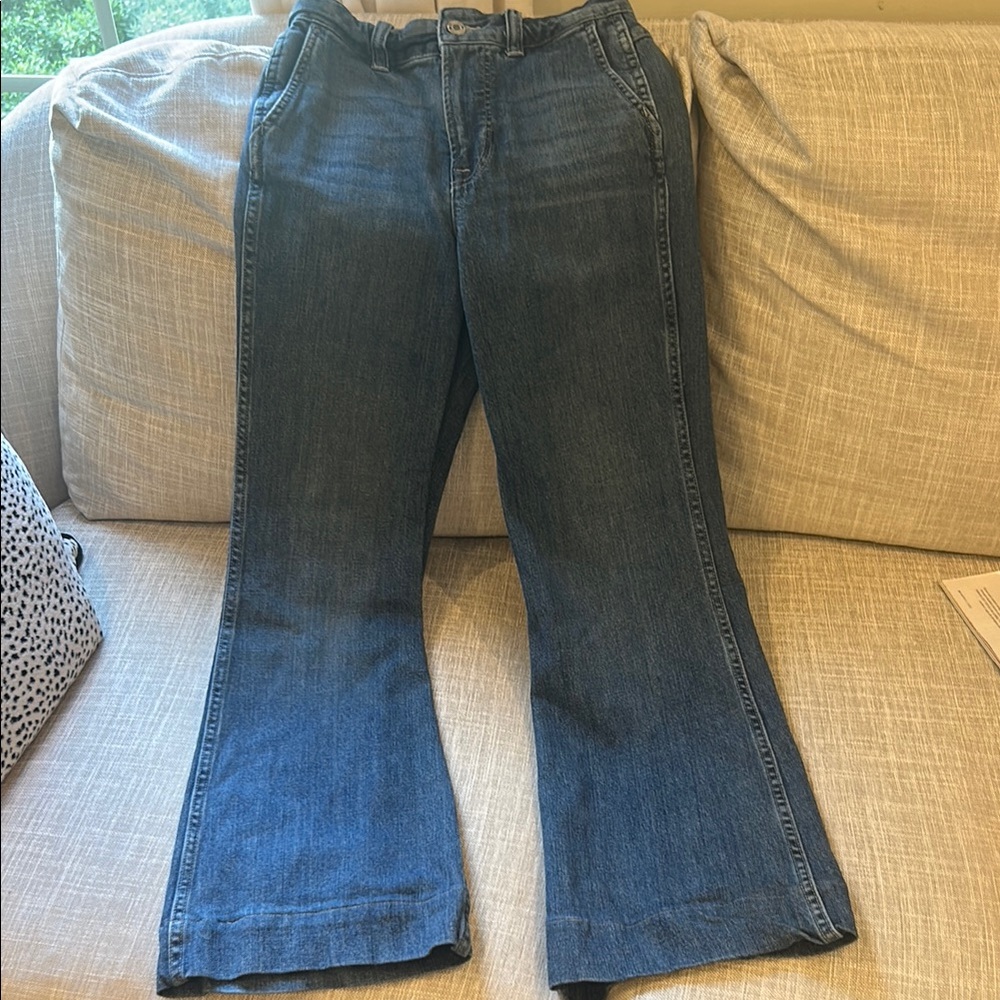 J. Crew Blue Flare Wide Leg Jeans